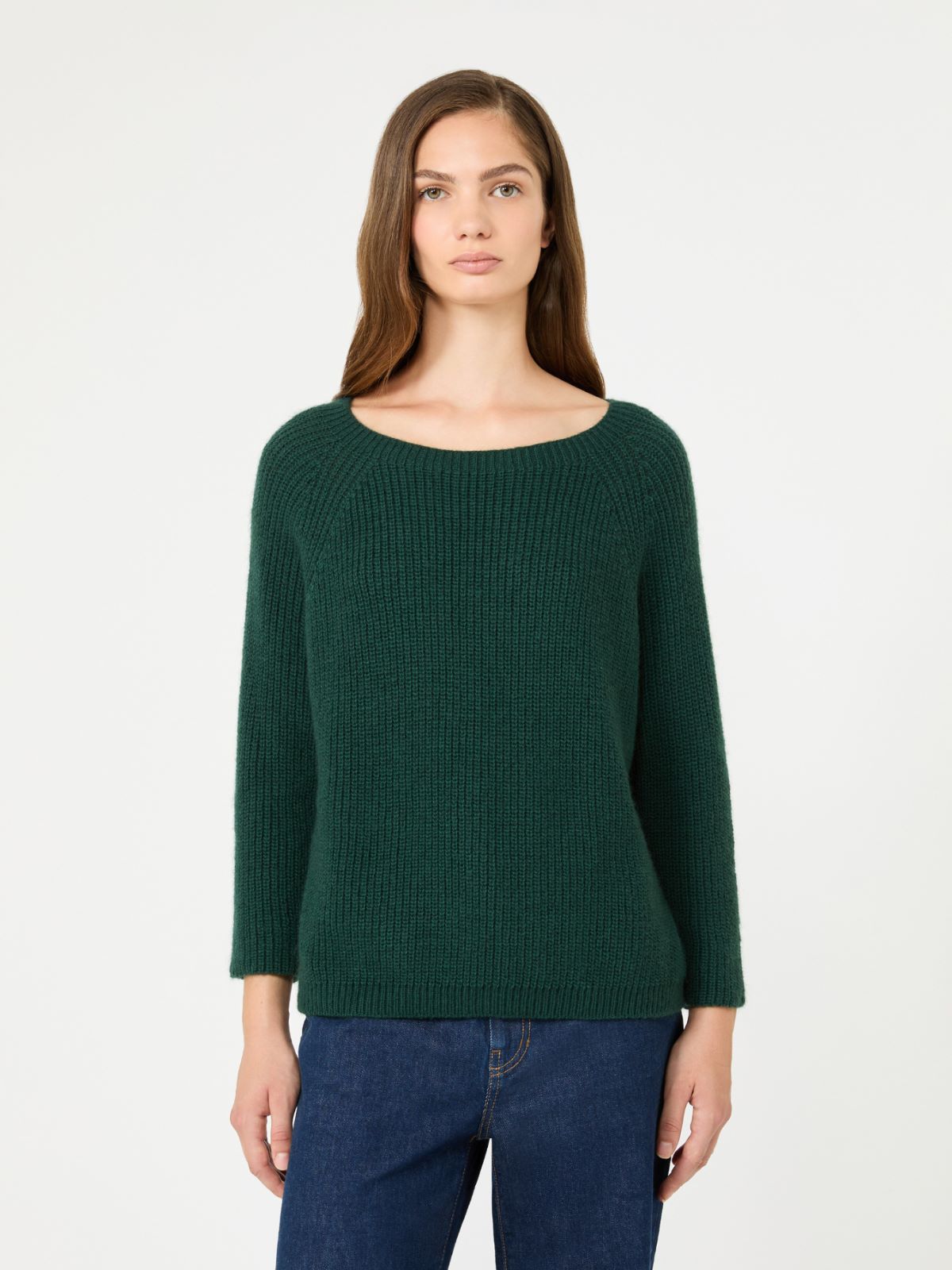 Pull en fil de mohair mélangé - VERT FONCE' - Max Mara - 2