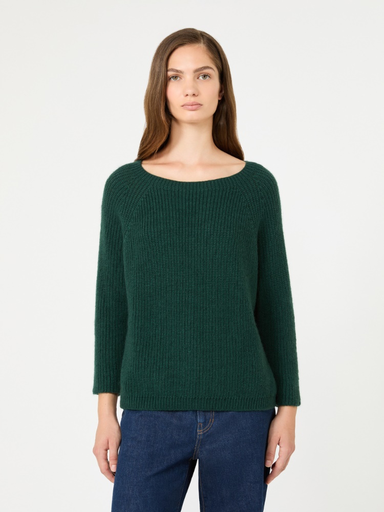 Pull en fil de mohair mélangé - VERT FONCE' - Max Mara - 2