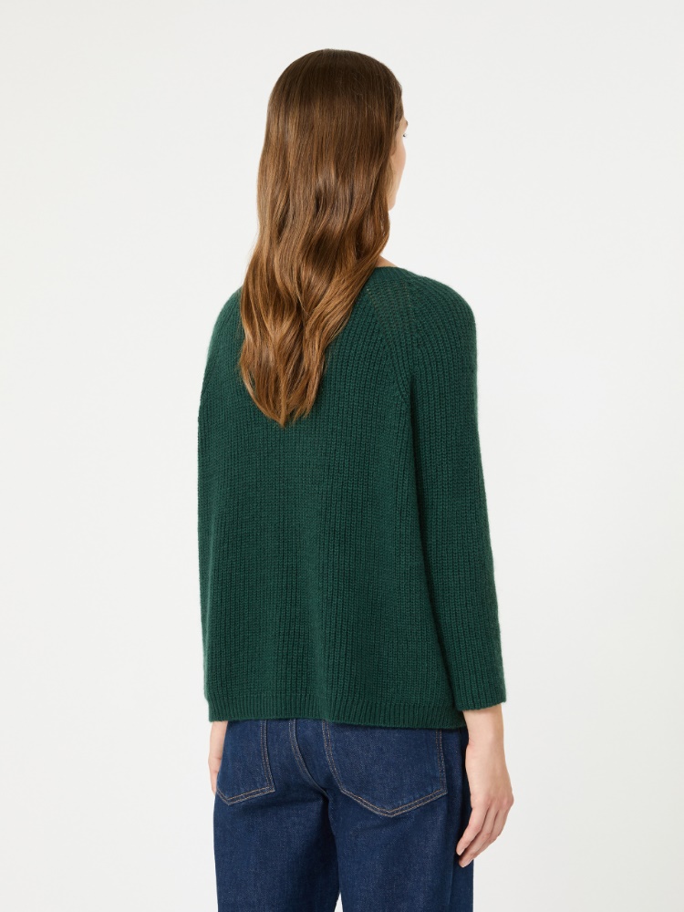 Pull en fil de mohair mélangé - VERT FONCE' - Max Mara - 3