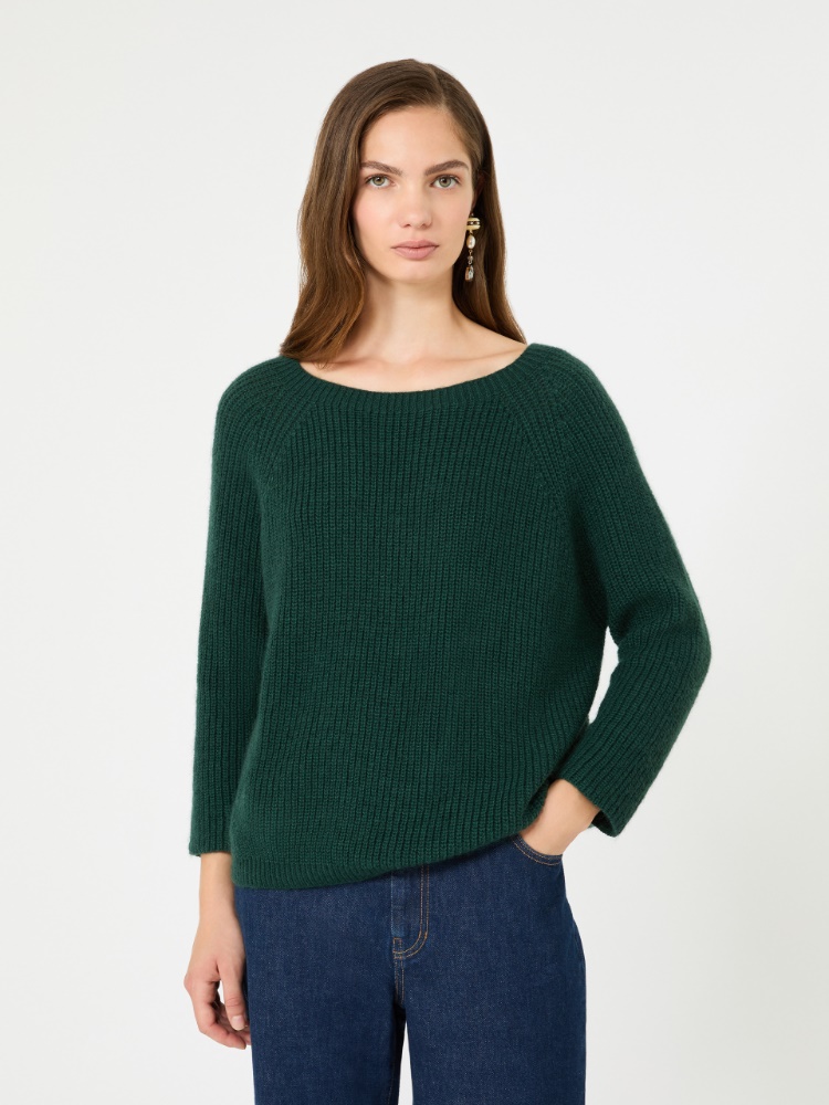 Pull en fil de mohair mélangé - VERT FONCE' - Max Mara - 4