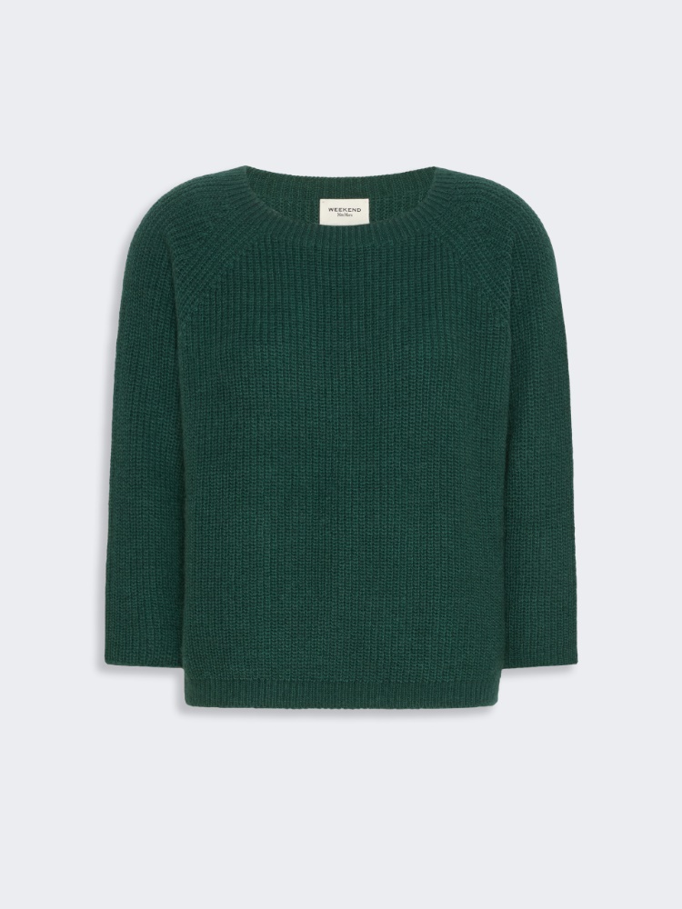 Pull en fil de mohair mélangé - VERT FONCE' - Max Mara - 5