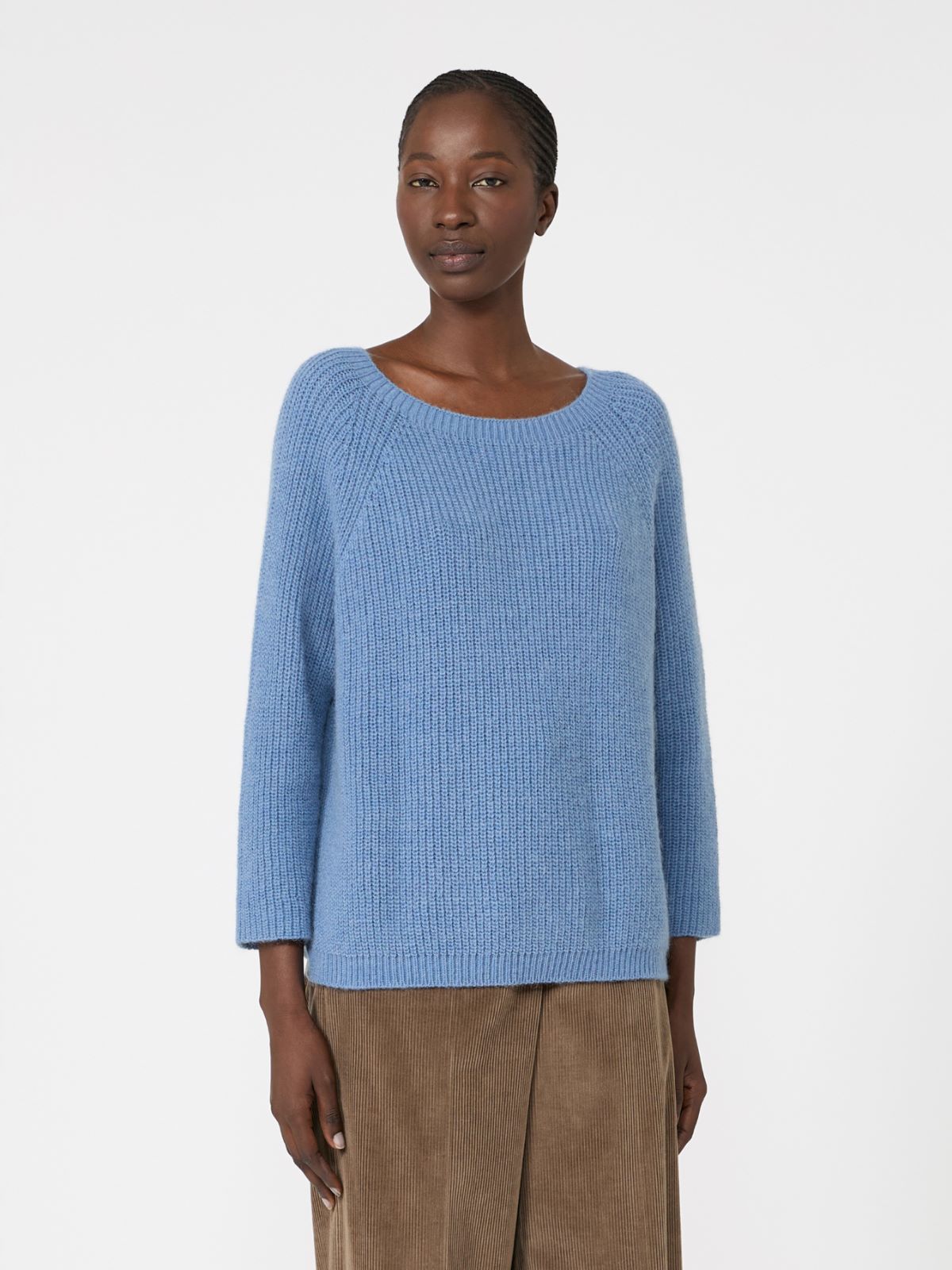 Mohair blend knit jumper - LIGHT BLUE - Max Mara - 2