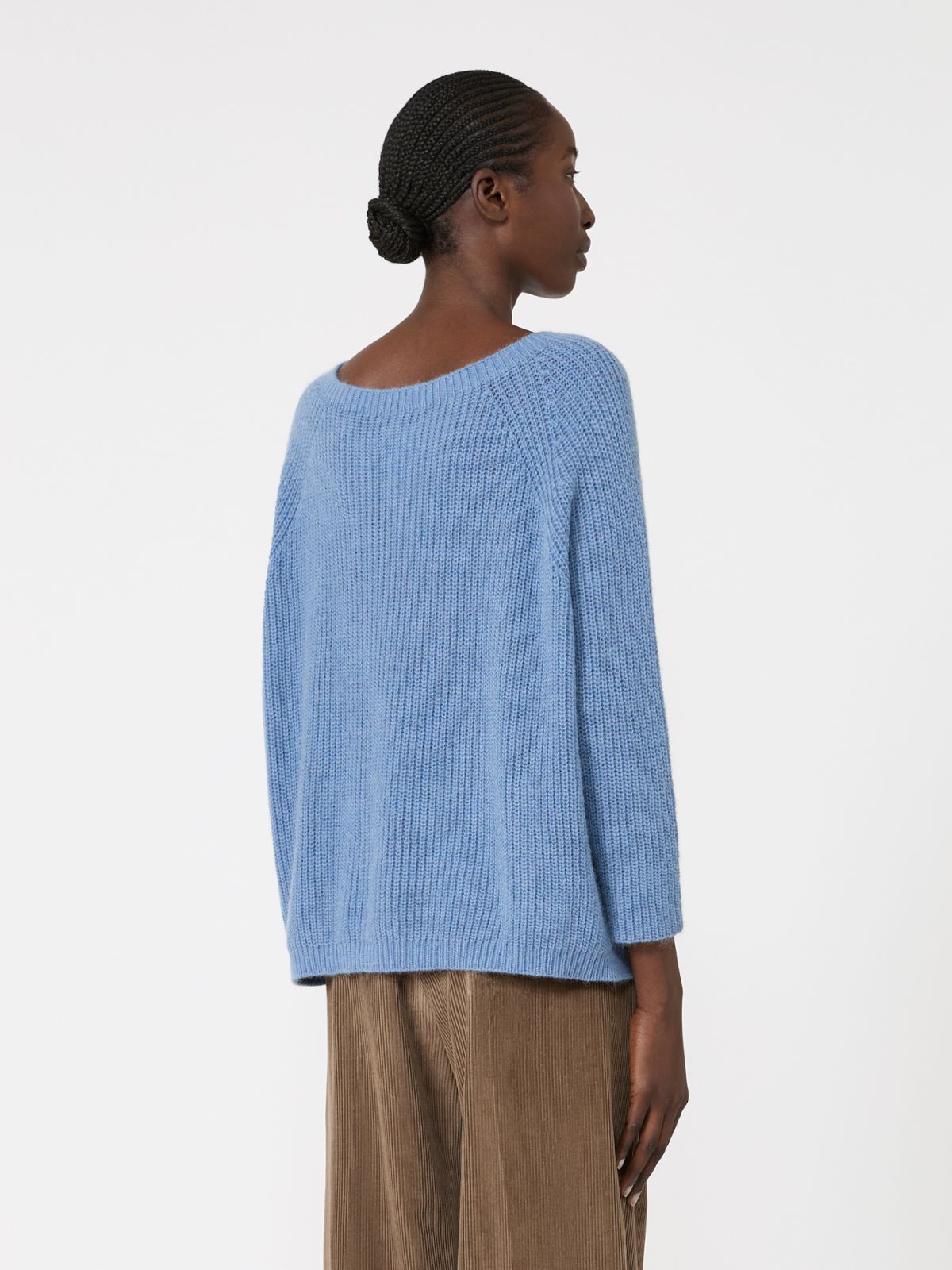 Mohair blend knit jumper - LIGHT BLUE - Max Mara - 3