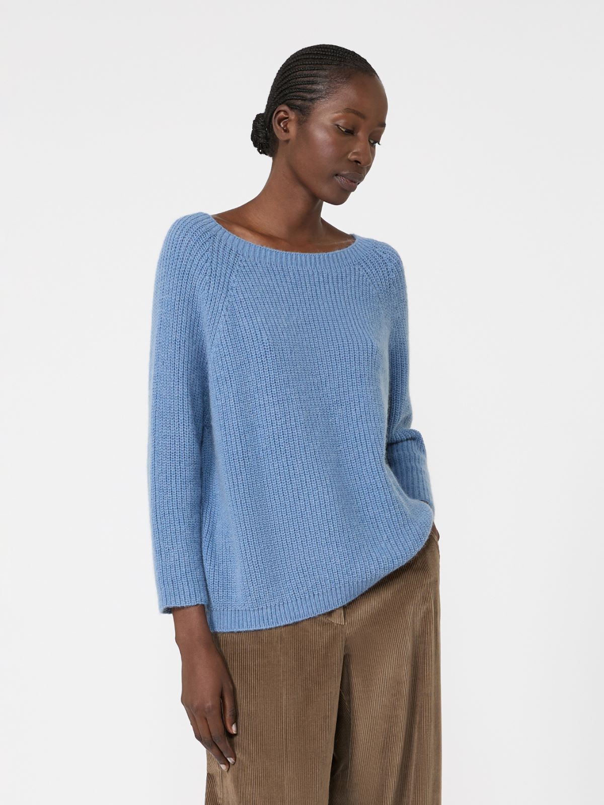 Mohair blend knit jumper - LIGHT BLUE - Max Mara - 4