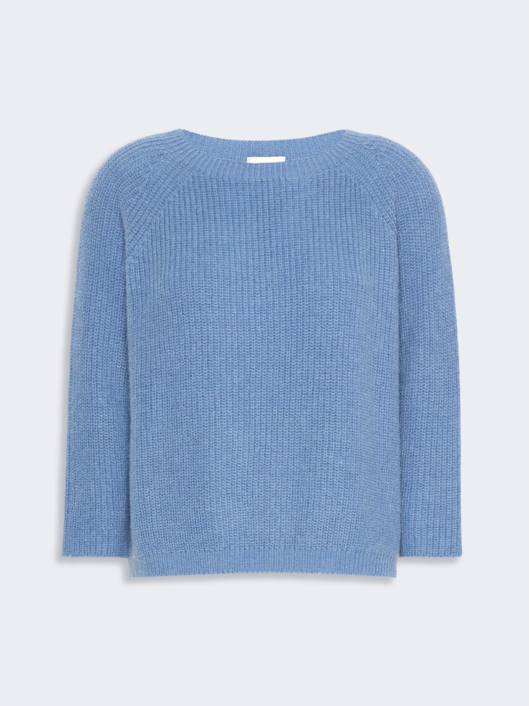 Mohair blend knit jumper - LIGHT BLUE