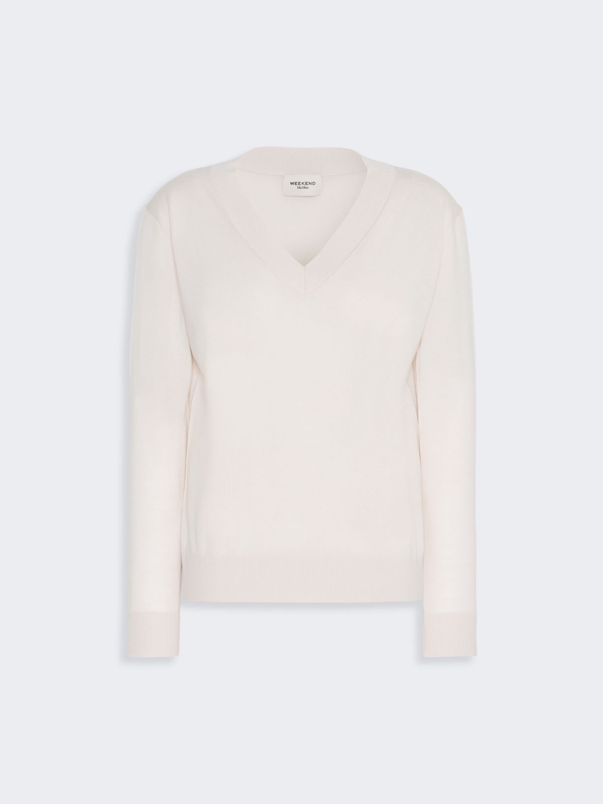 Maglia a V in lana, seta e cachemire - AVORIO - Max Mara - 5
