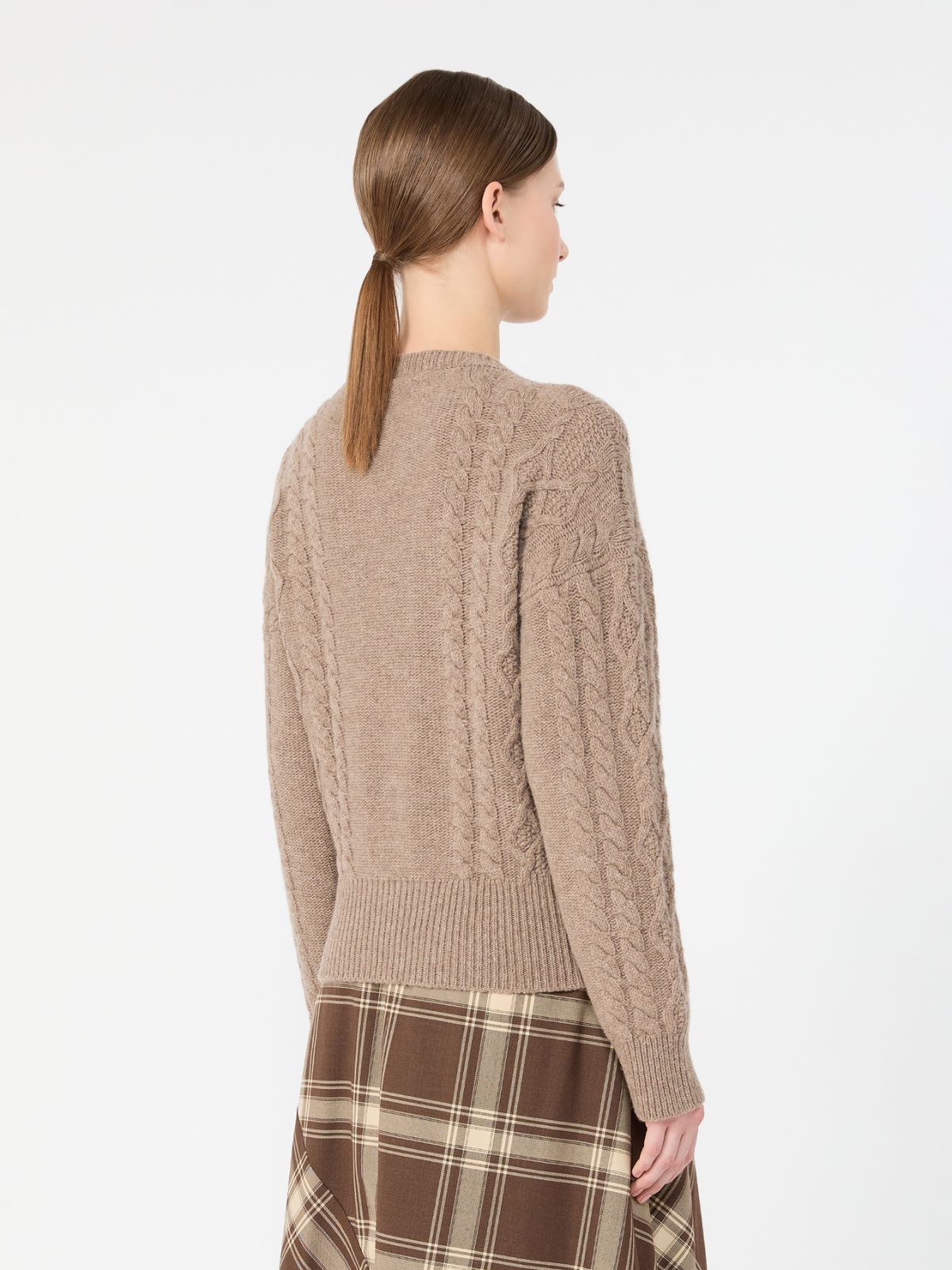 Maglia in filato di lana a trecce - NOCCIOLA - Max Mara - 3