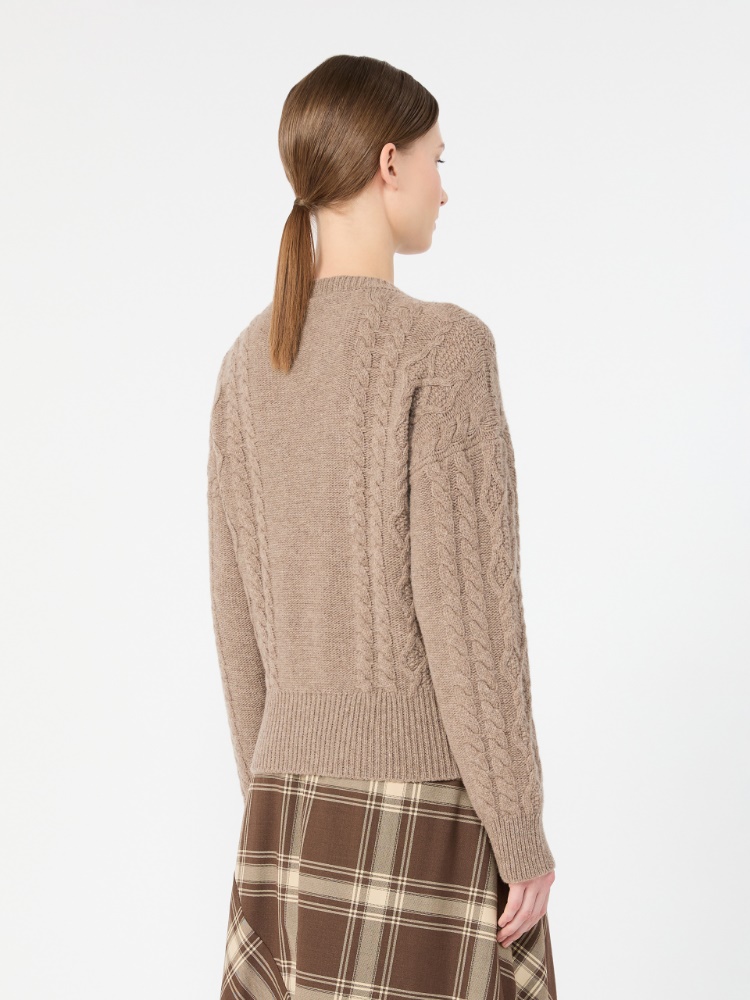 Maglia in filato di lana a trecce - NOCCIOLA - Max Mara - 3