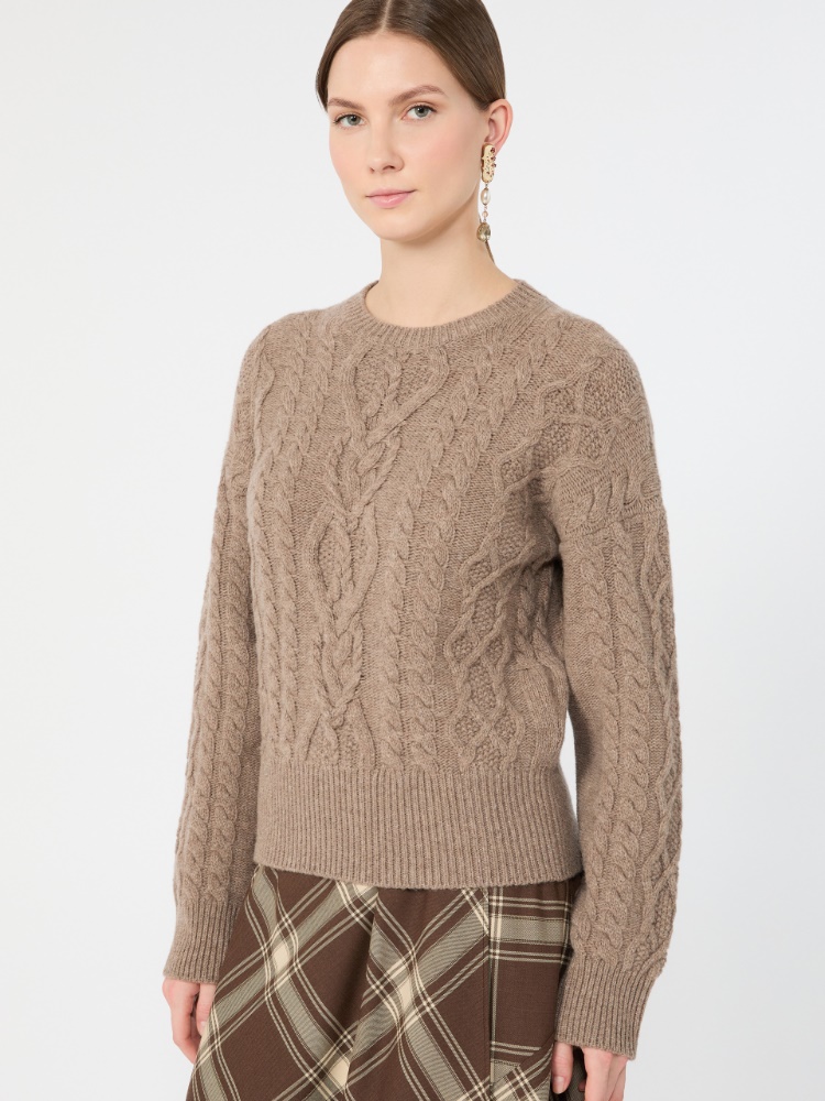 Maglia in filato di lana a trecce - NOCCIOLA - Max Mara - 4