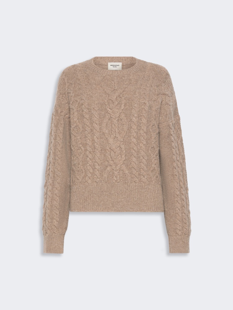 Maglia in filato di lana a trecce - NOCCIOLA - Max Mara - 5