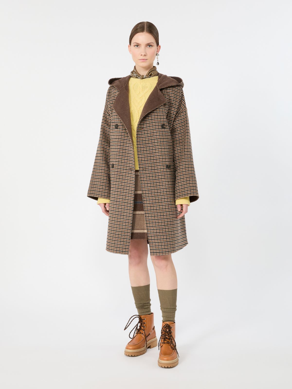 Cable knit wool yarn jumper - HONEY