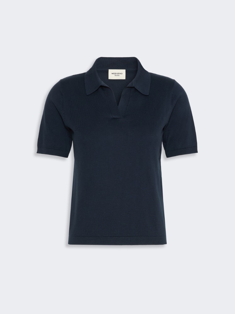 Silk and cotton yarn sweater - NAVY - Max Mara - 5