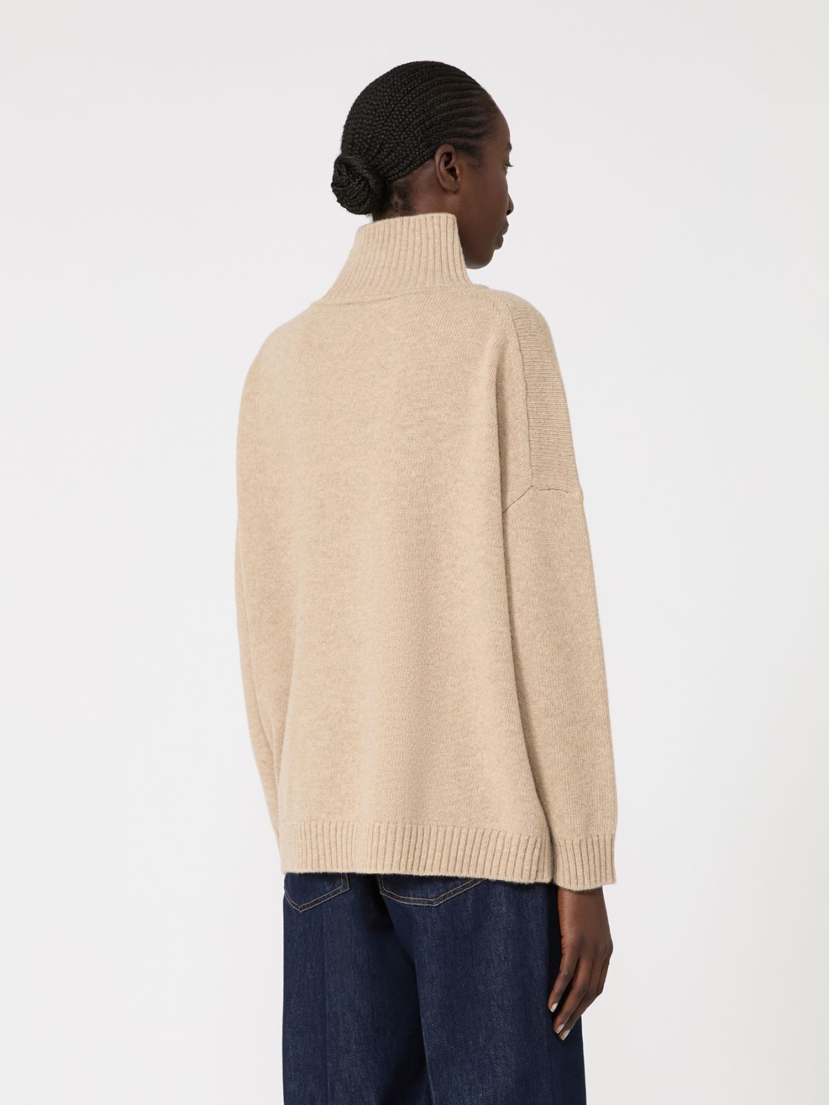 Wool knit turtleneck jumper - BEIGE - Max Mara - 3
