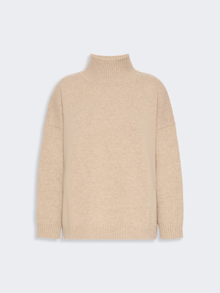 Wool knit turtleneck jumper - BEIGE - Max Mara - 5