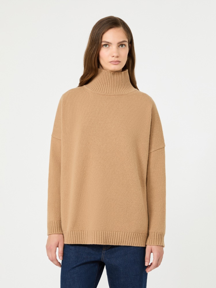 Wool knit turtleneck jumper - CAMEL - Max Mara - 2