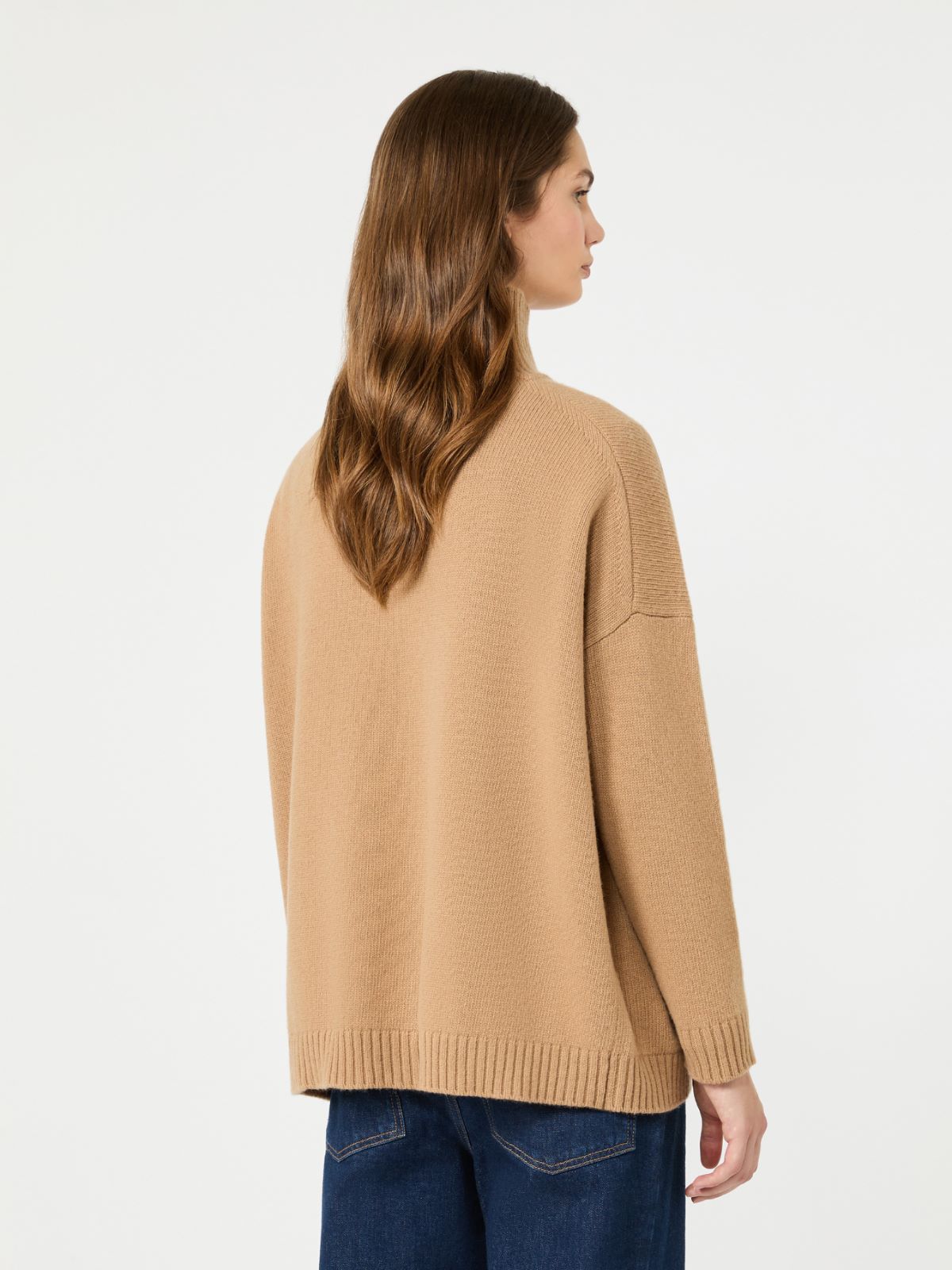 Wool knit turtleneck jumper - CAMEL - Max Mara - 3