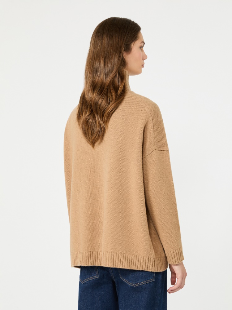 Wool knit turtleneck jumper - CAMEL - Max Mara - 3