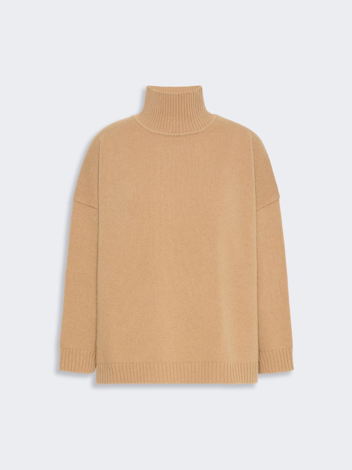 Wool knit turtleneck jumper - CAMEL - Max Mara - 5