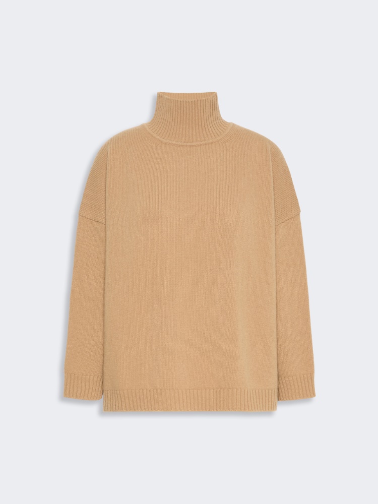 Wool knit turtleneck jumper - CAMEL - Max Mara - 5