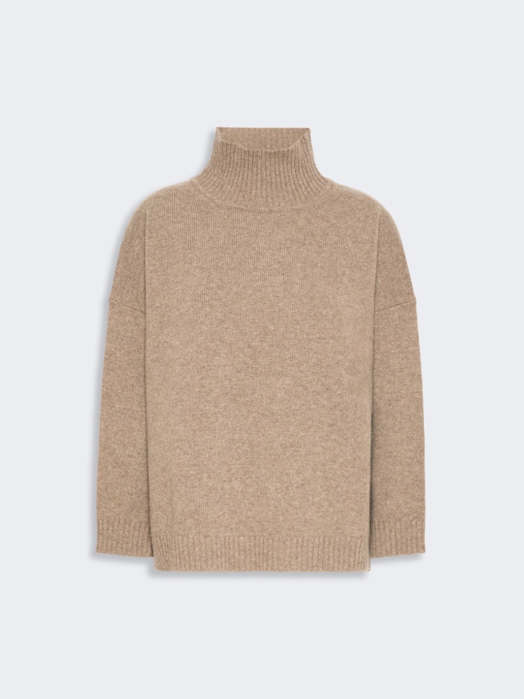 Wool knit turtleneck jumper - HAZELNUT BROWN - Max Mara - 5