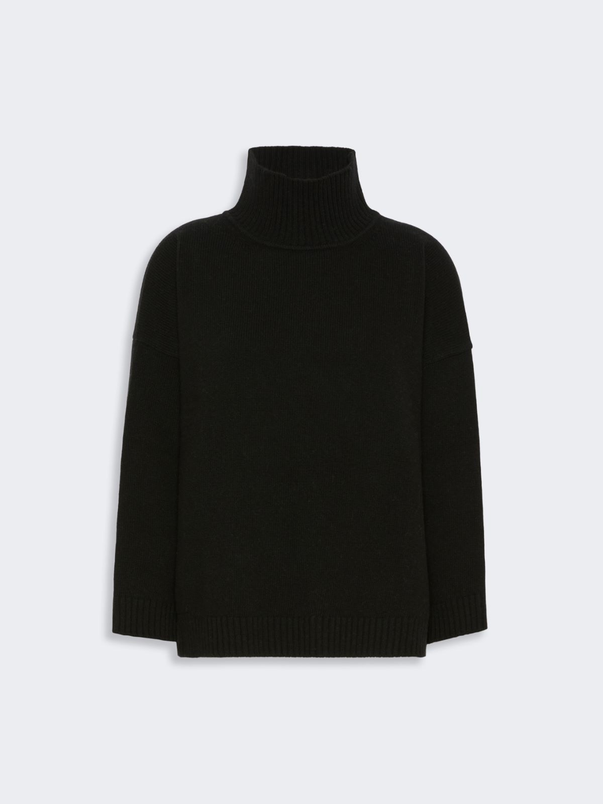 Golf z wełnianej przędzy - CZARNY - Max Mara - 5