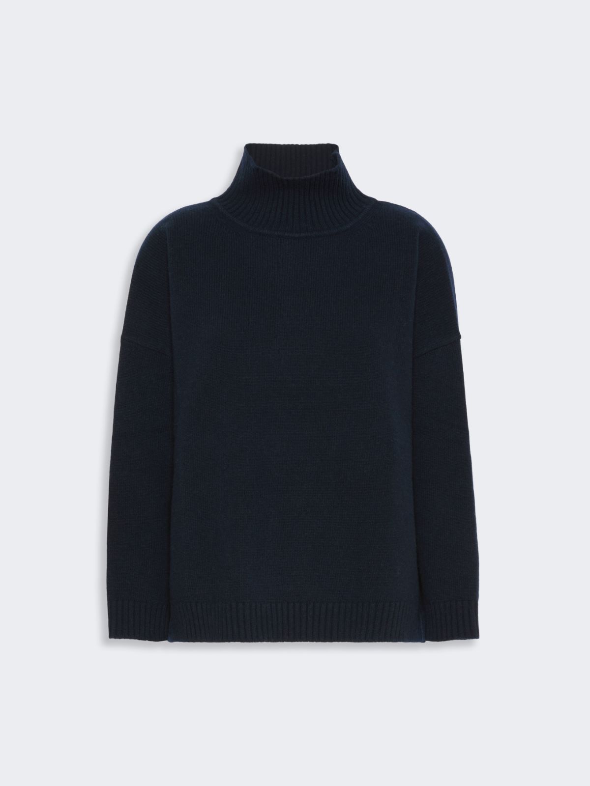 Wool knit turtleneck jumper - NAVY - Max Mara - 5