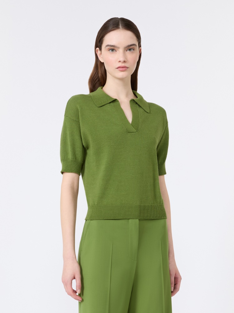 Pull en fil de coton - VERT - 2