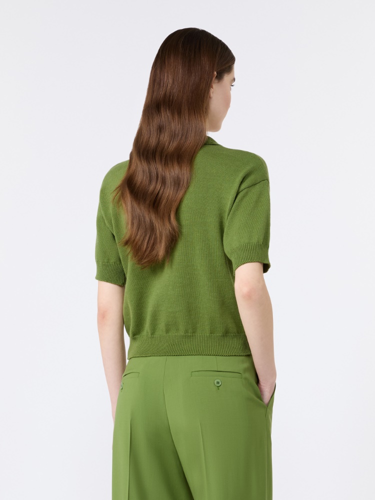 Pull en fil de coton - VERT - 3