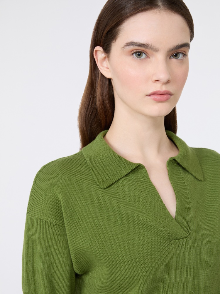 Pull en fil de coton - VERT - 5