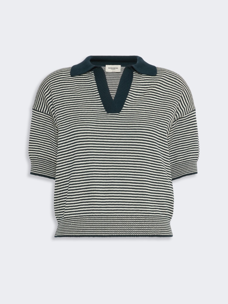 Cotton yarn sweater - NAVY - 5
