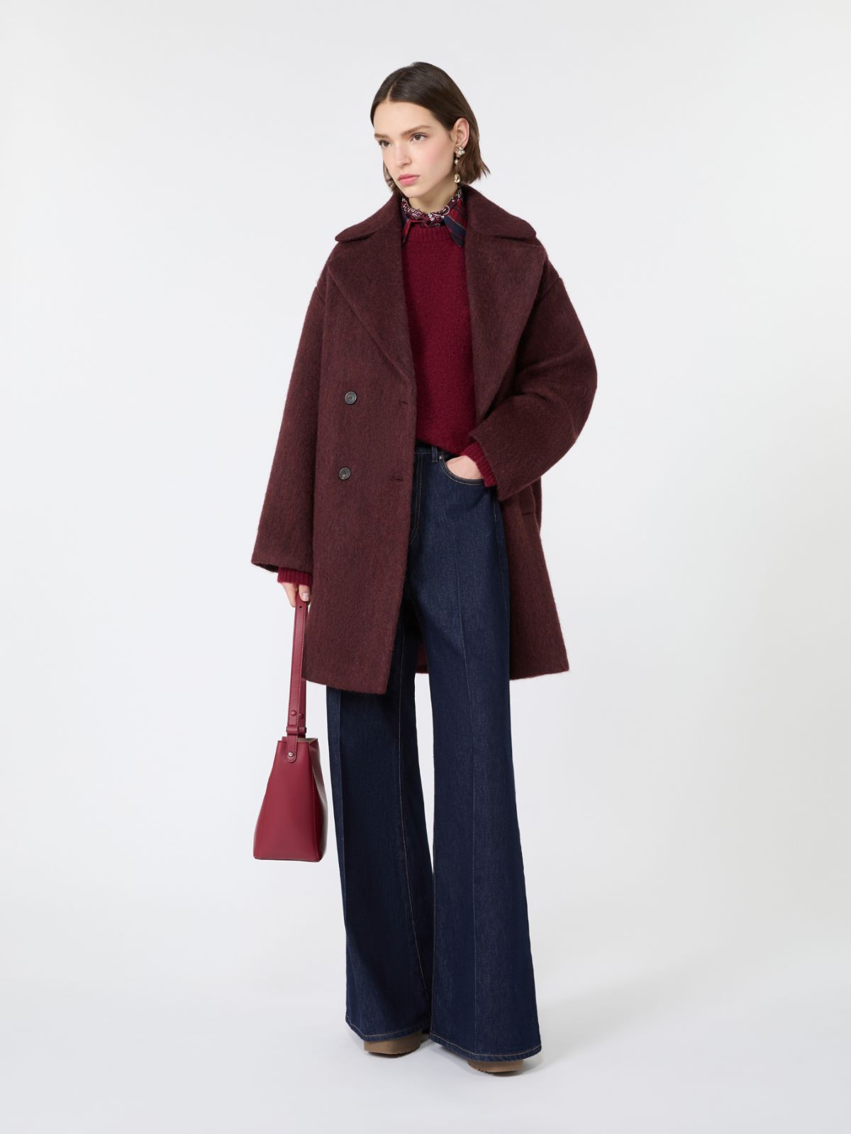 Alpaca and wool blend sweater + BORDEAUX - Max Mara