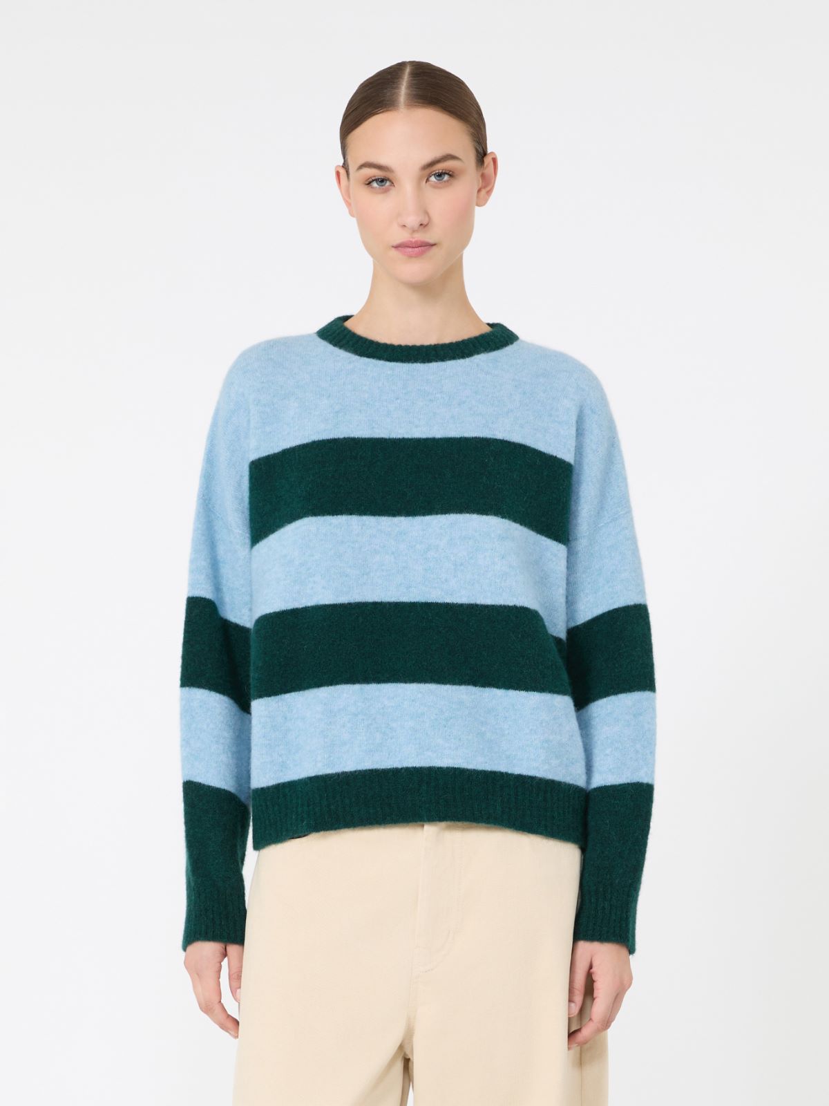 Alpaca and wool blend sweater - LIGHT BLUE - Max Mara - 2