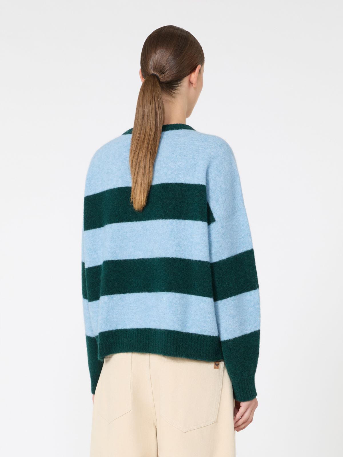 Alpaca and wool blend sweater - LIGHT BLUE - Max Mara - 3
