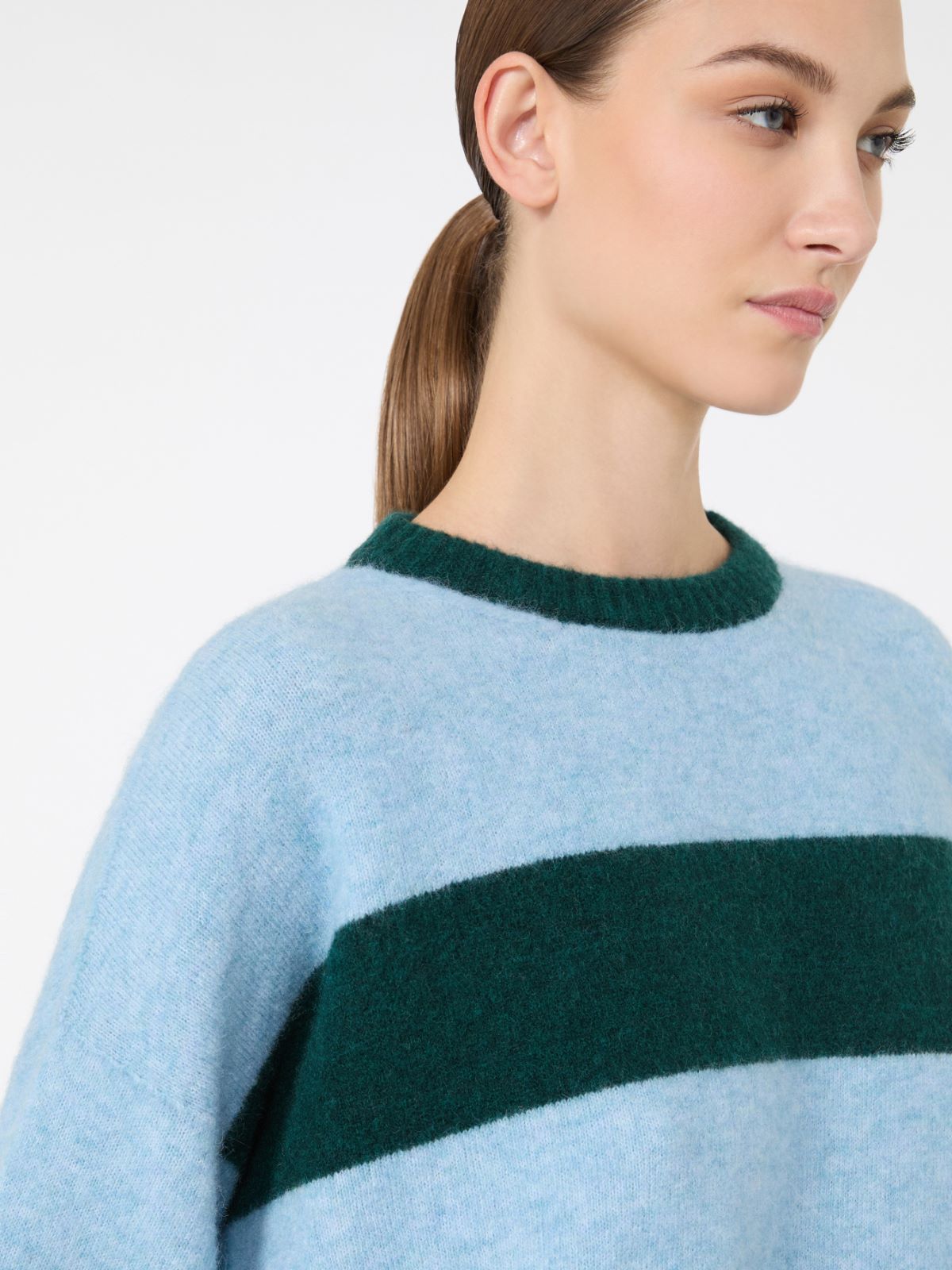 Alpaca and wool blend sweater - LIGHT BLUE - Max Mara - 5