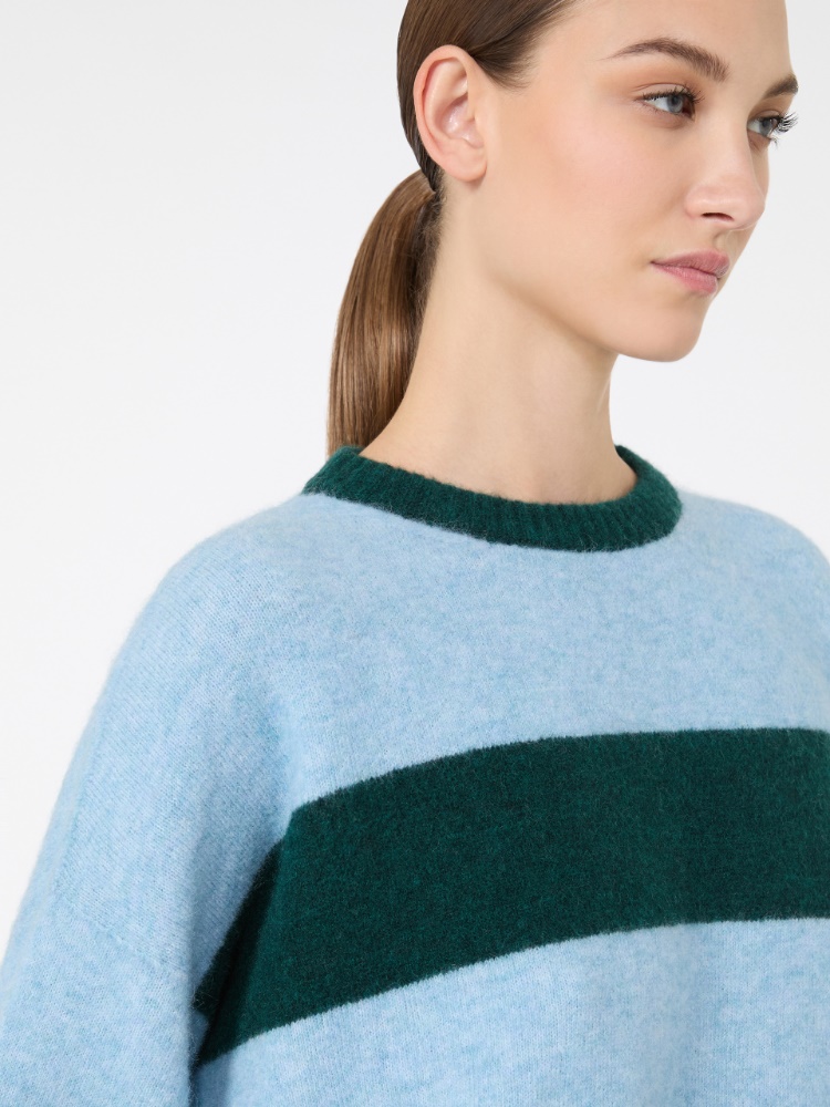 Alpaca and wool blend sweater - LIGHT BLUE - Max Mara - 5