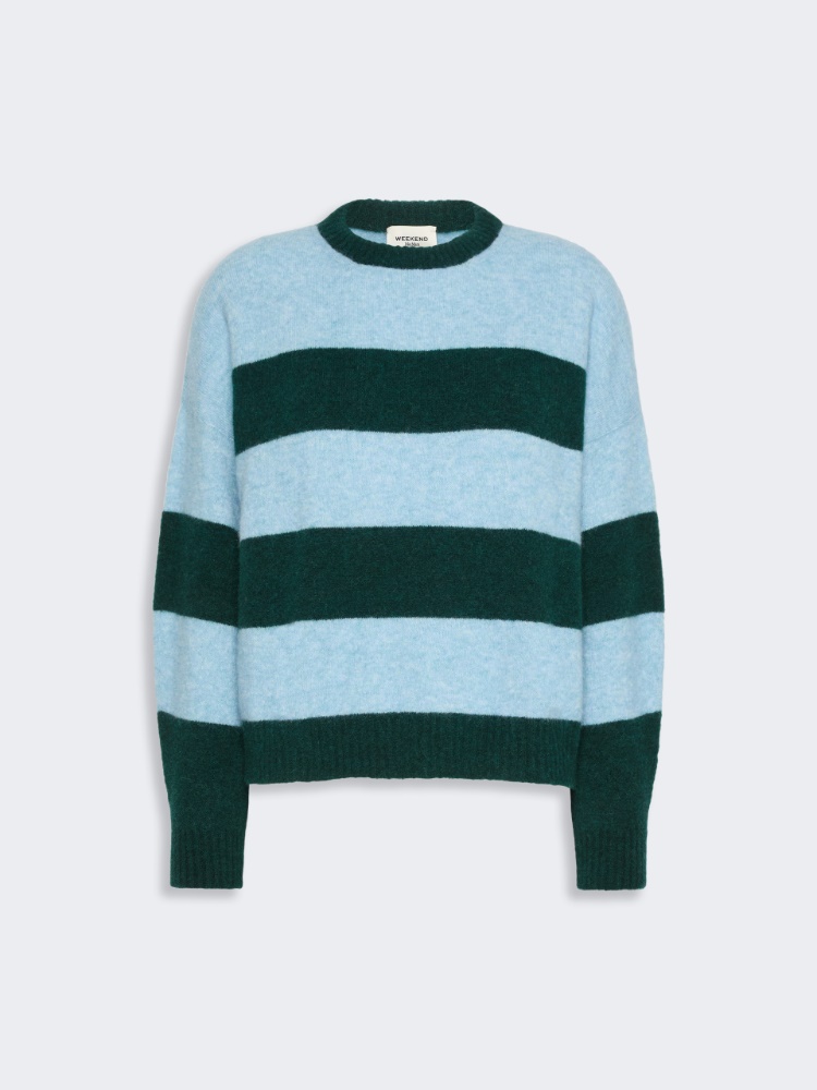 Alpaca and wool blend sweater - LIGHT BLUE