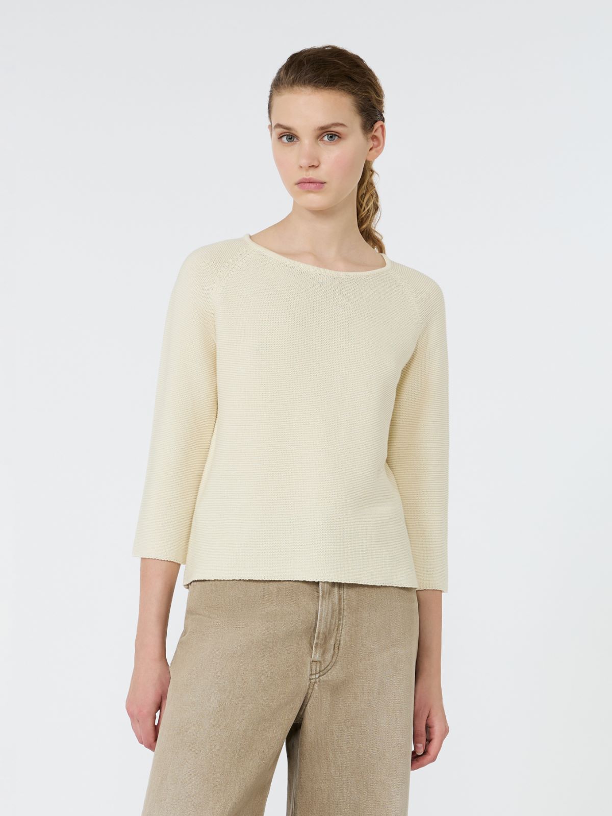 Cotton yarn sweater - ECRU - Max Mara - 2