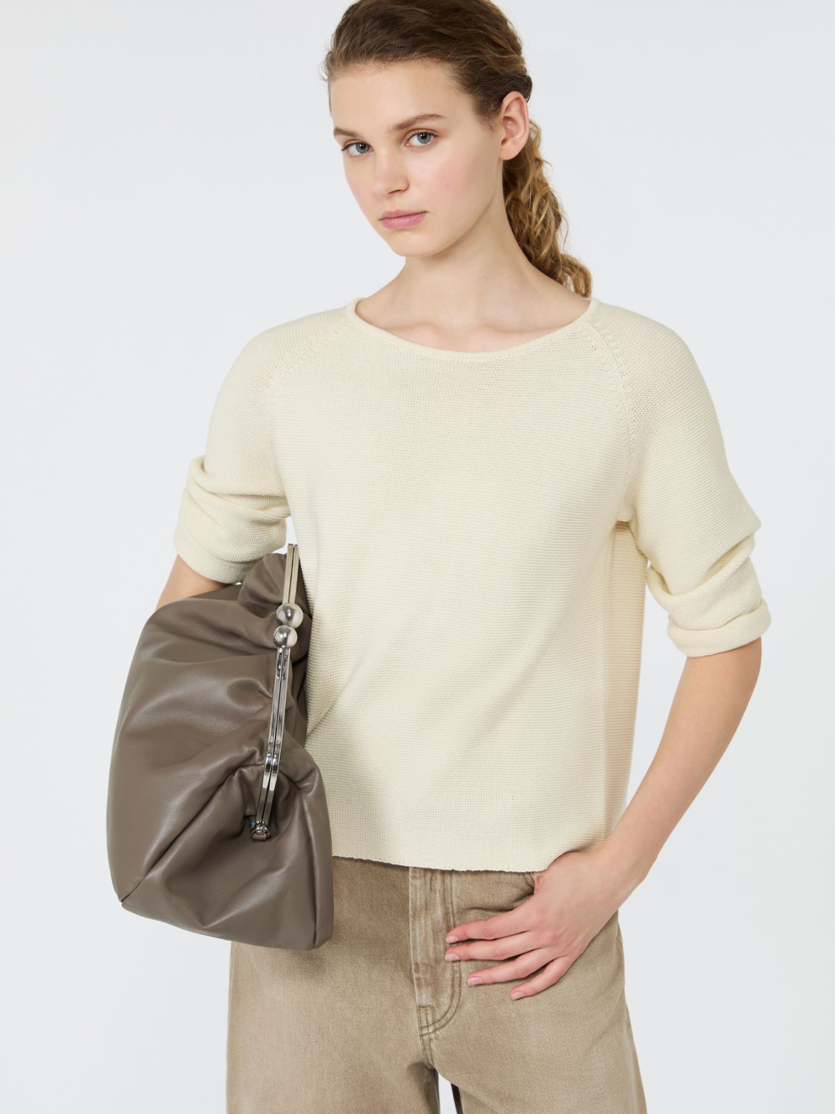 Cotton yarn sweater - ECRU - Max Mara - 4
