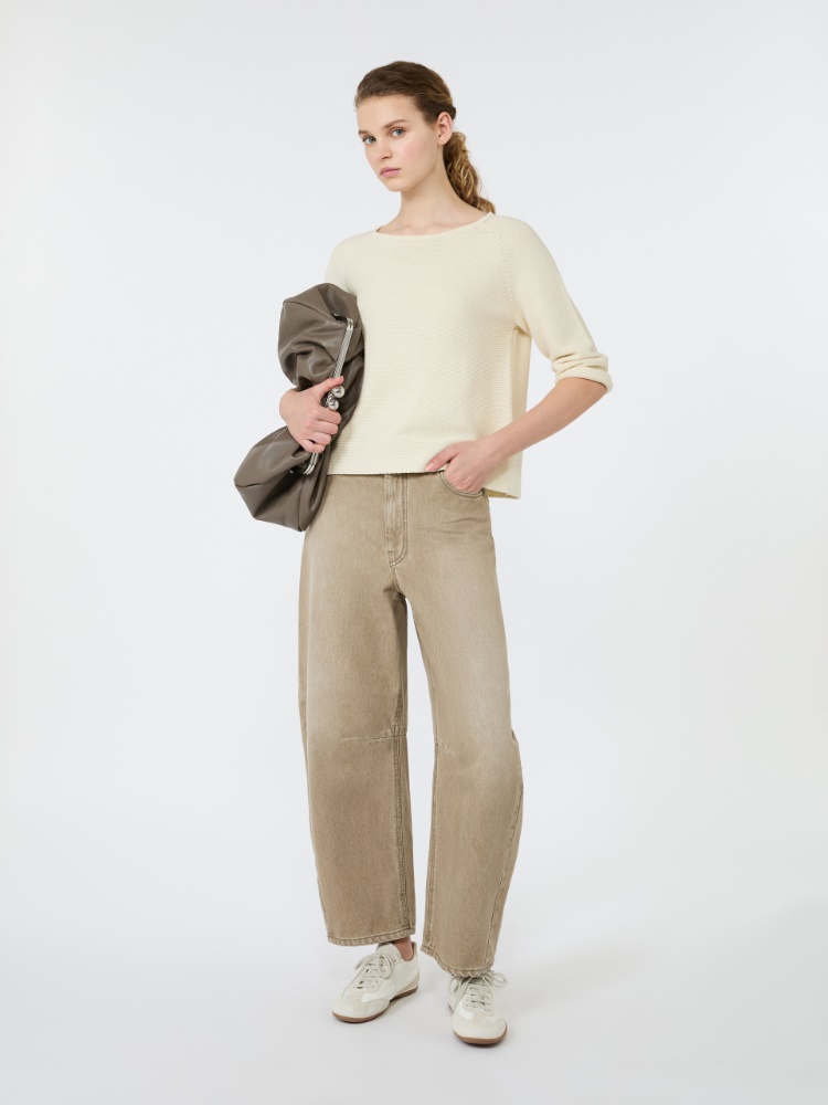 Cotton yarn sweater - ECRU - Max Mara