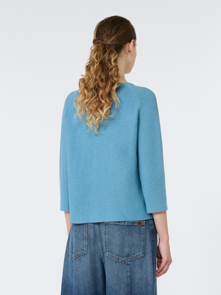 Cotton yarn sweater - LIGHT BLUE - 3