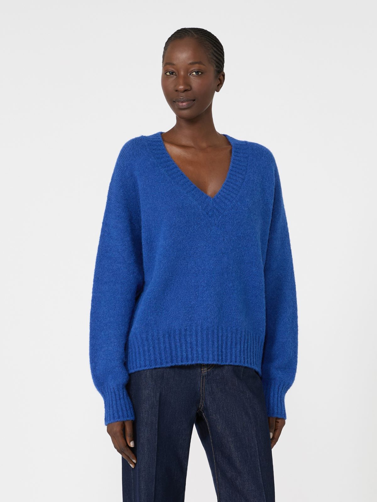 Sweter z przędzy alpaki i bawełny - CHABROWY - Max Mara - 2