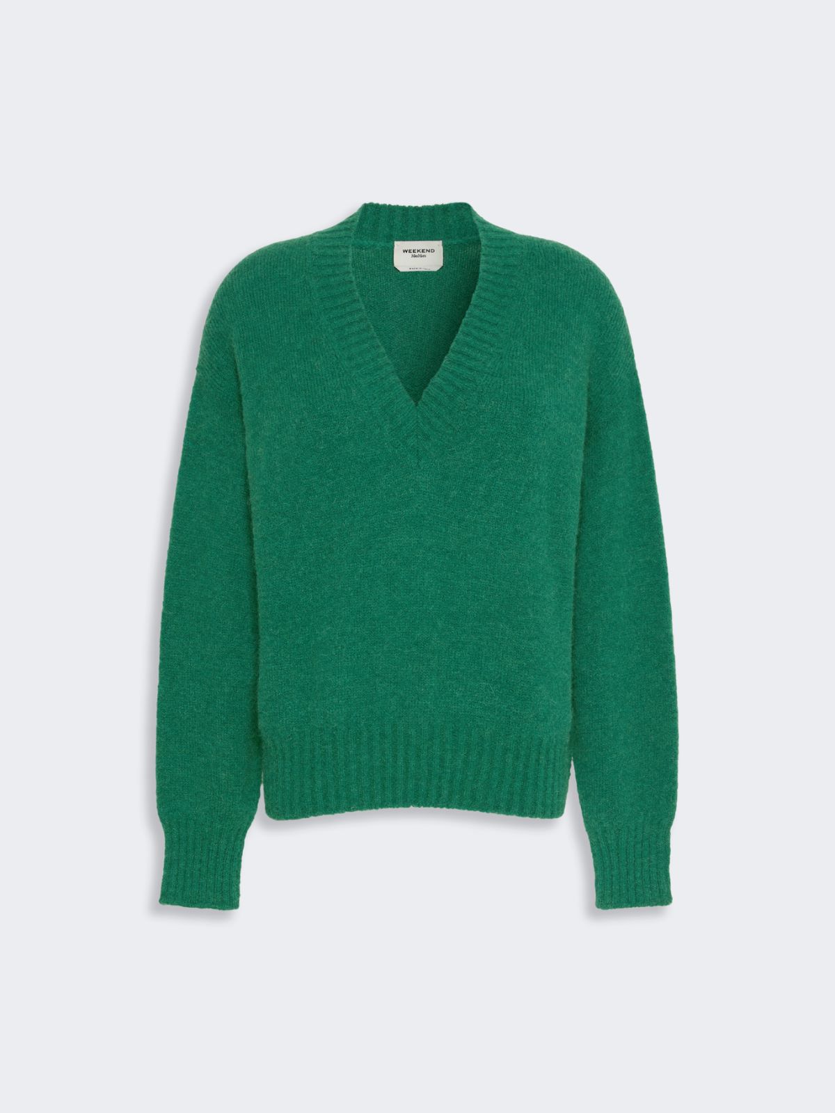 Alpaca and cotton yarn sweater - DARK GREEN - Max Mara - 5