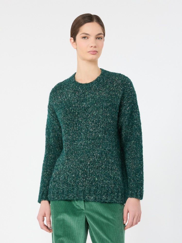 Maglia in mista alpaca, cotone e lana - VERDE SCURO - Max Mara - 2