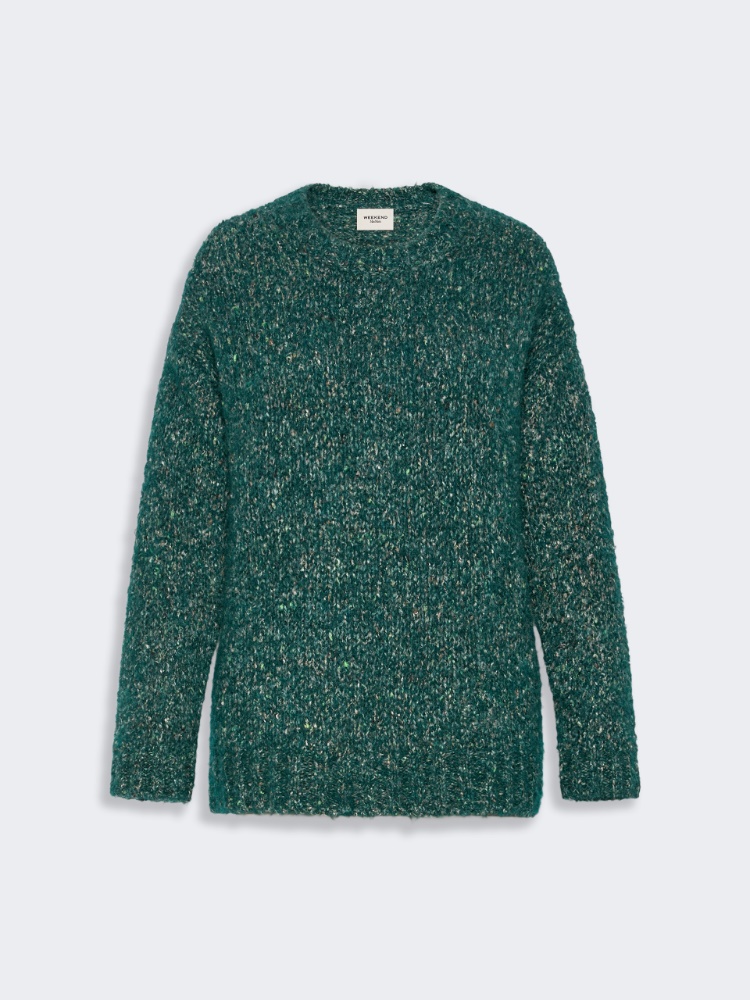 Maglia in mista alpaca, cotone e lana - VERDE SCURO - Max Mara - 5