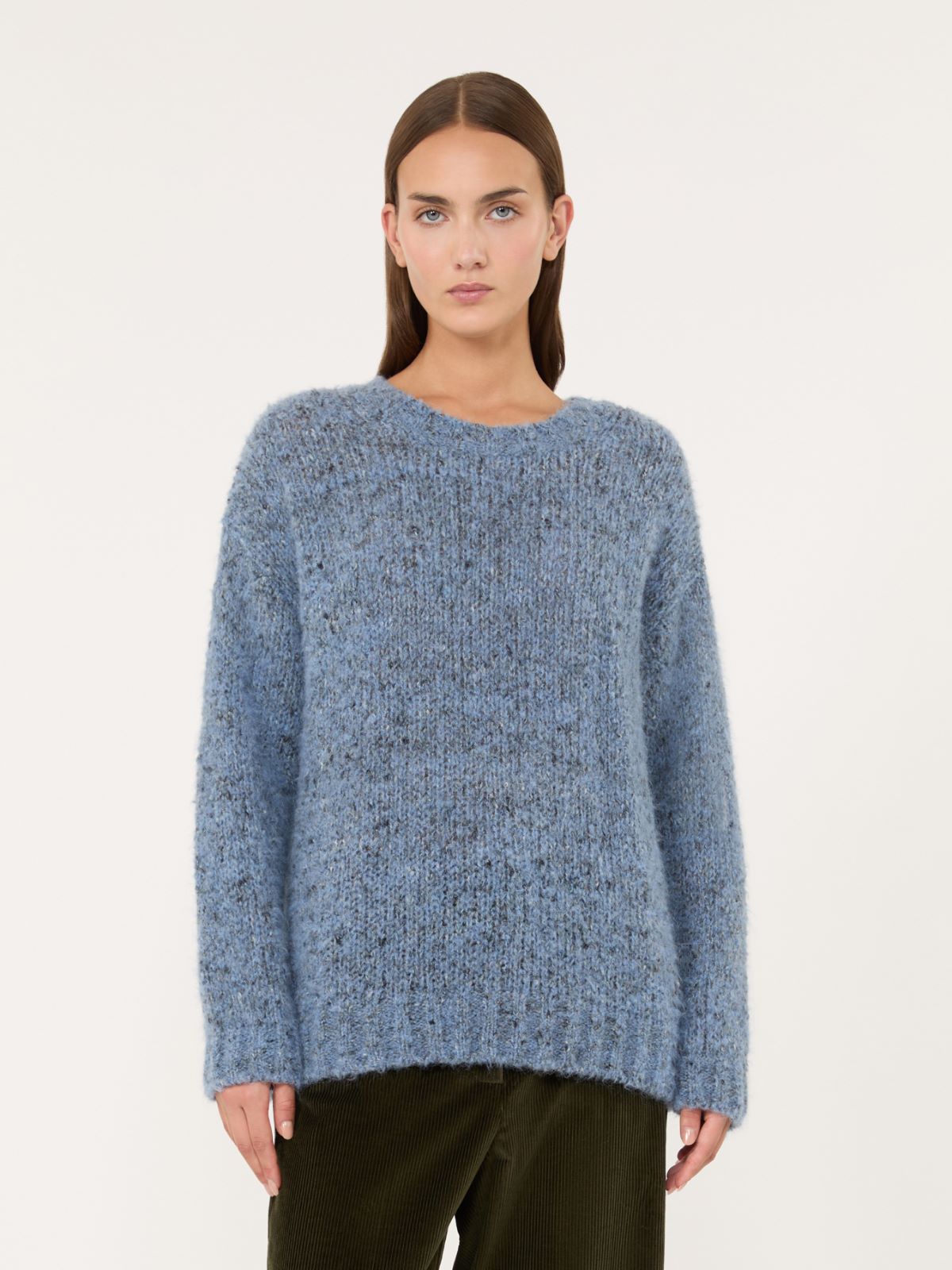 Alpaca, cotton and wool blend sweater - LIGHT BLUE - Max Mara - 2