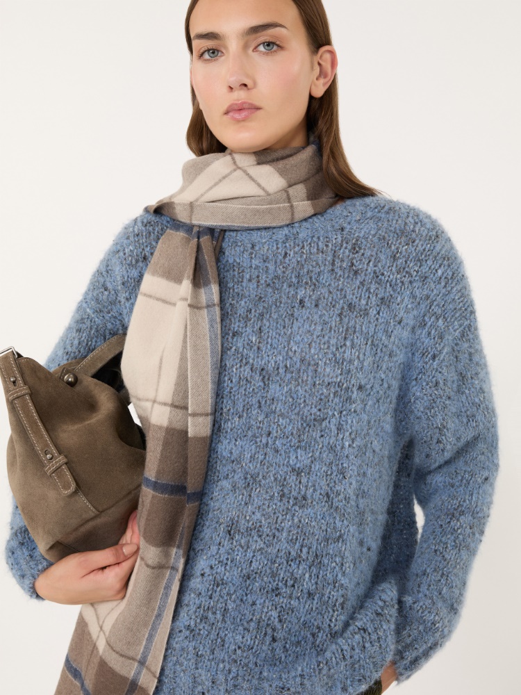 Alpaca, cotton and wool blend sweater - LIGHT BLUE - Max Mara - 4