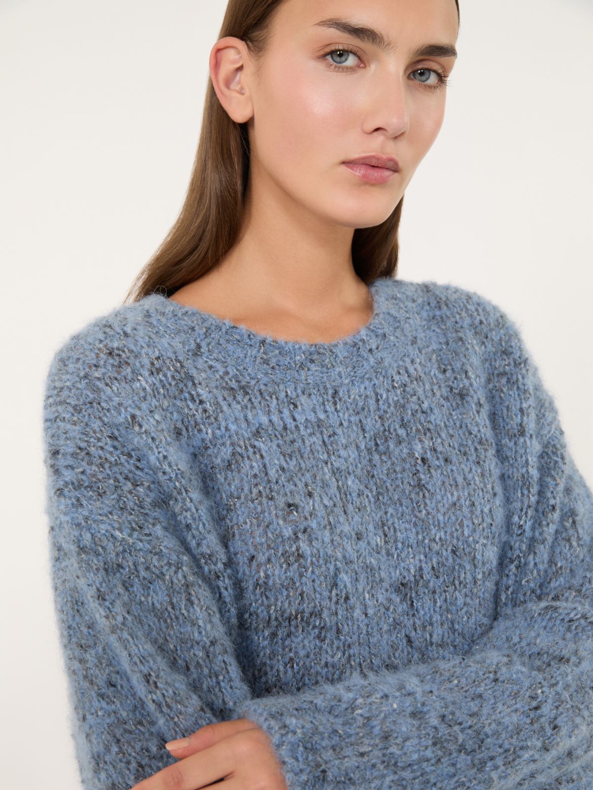 Alpaca, cotton and wool blend sweater - LIGHT BLUE - Max Mara - 5