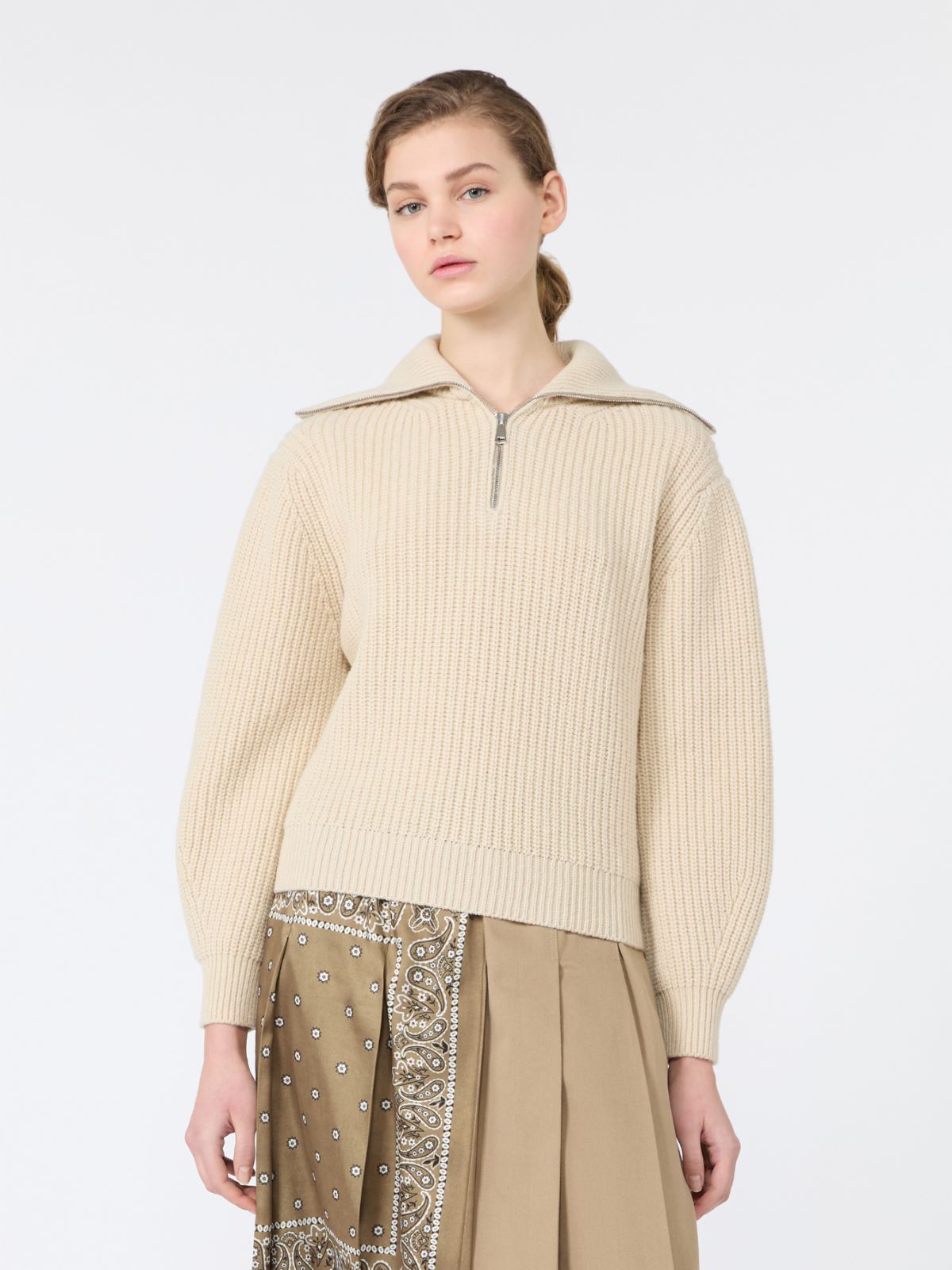 Wełniany golf na zamek - LODOWY - Max Mara - 2