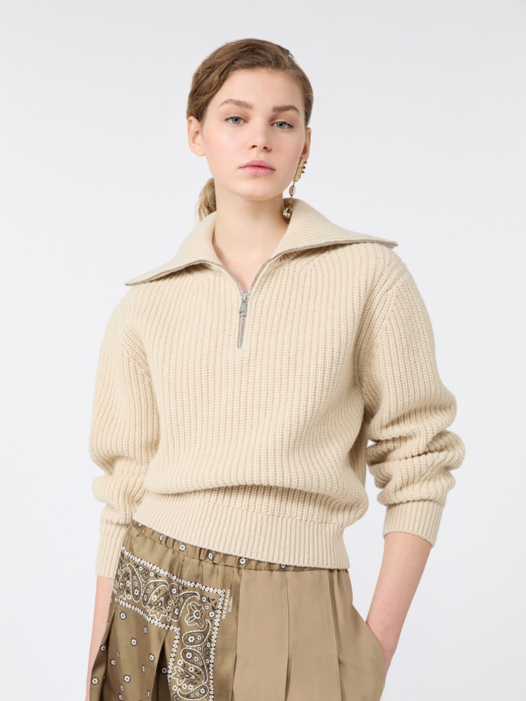 Wełniany golf na zamek - LODOWY - Max Mara - 4