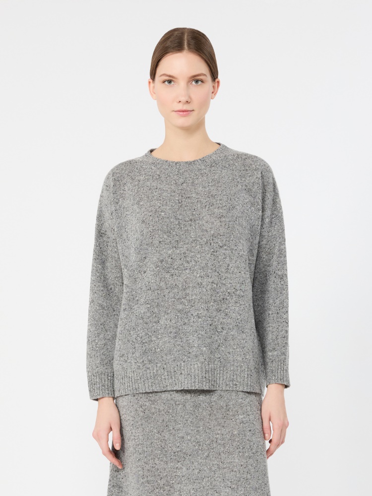 Maglia in mista lana e seta effetto tweed - GRIGIO MEDIO - Max Mara - 2